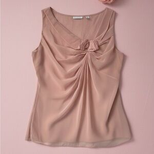 New York & Company Blush Sleeveless Blouse